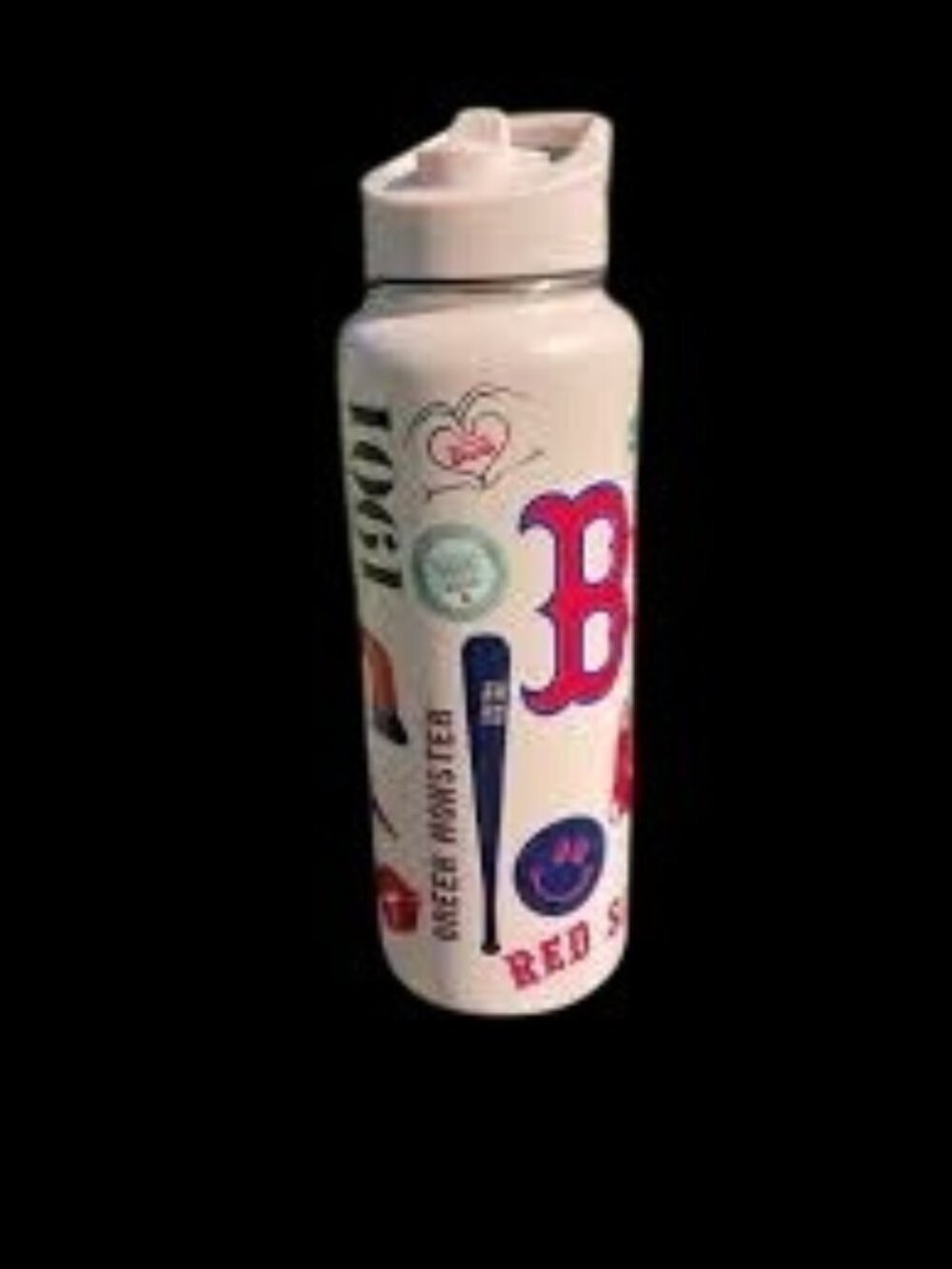 Boston Red Sox Light Pink 34oz Water Bottle MLB The Memory Company New